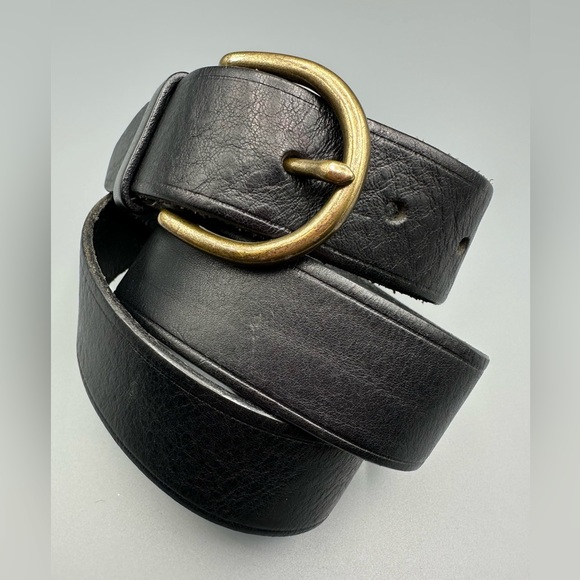 Madewell Accessories - Madewell Belt Women’s XS Black Brass Buckle 26-32” Genuine Italian Leather